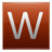 Letter W orange Icon